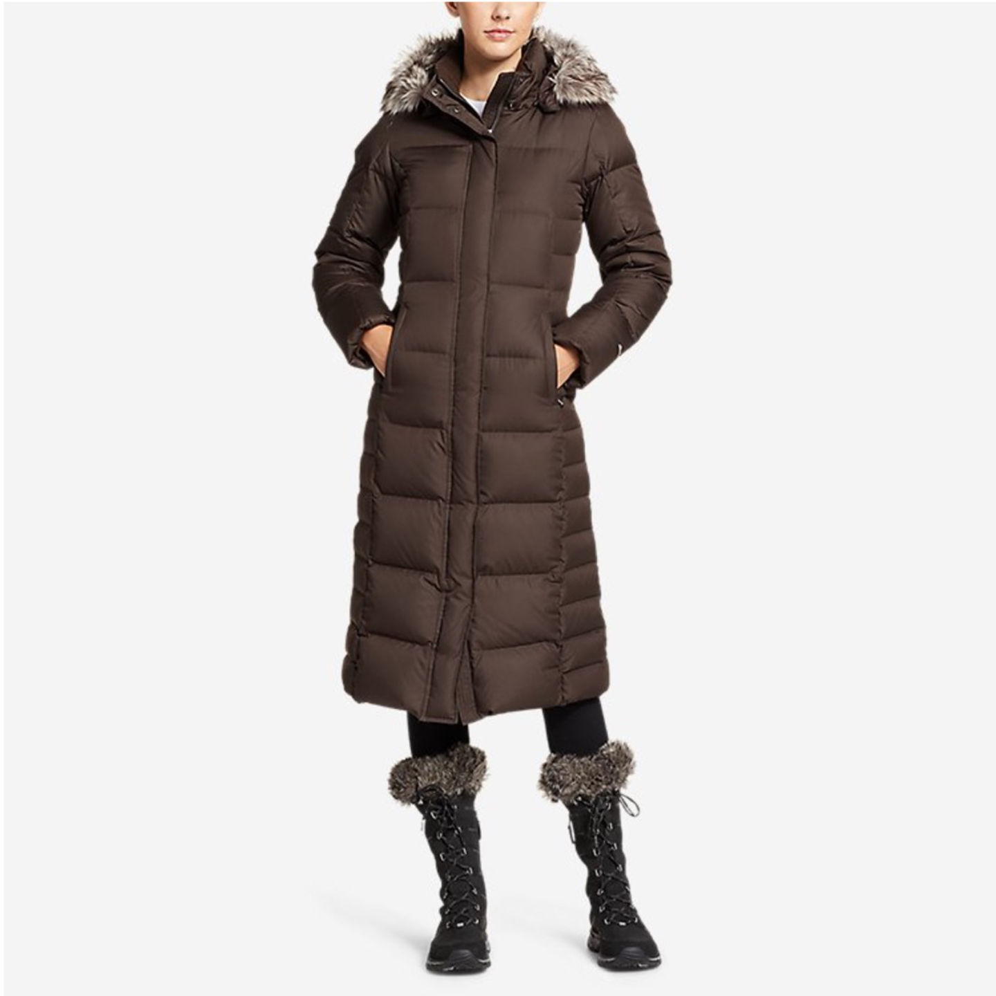 Lodge Down Duffle Coat, Eddie Bauer, $299